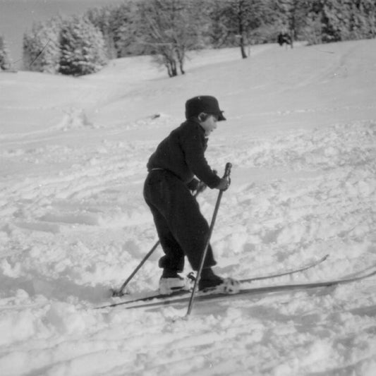 Klaus remembers seeing skiers for the first time in 1922