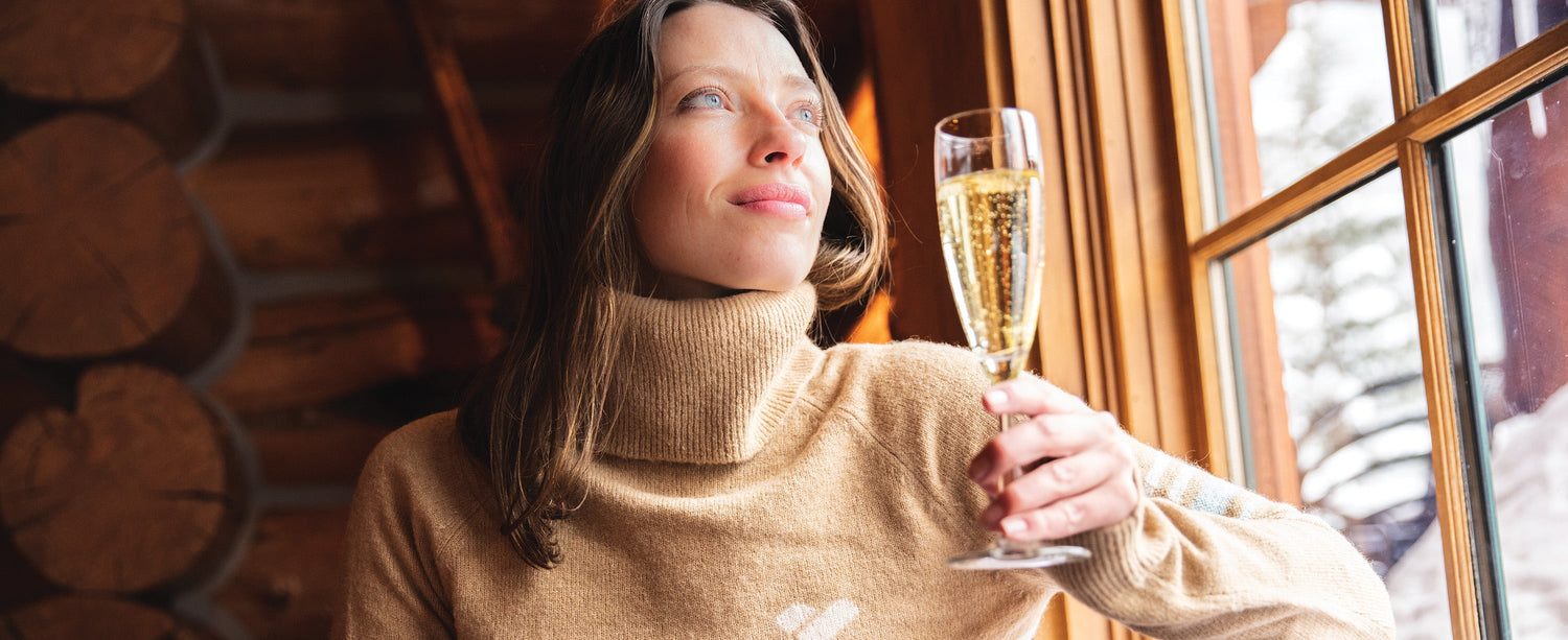 Female skier wearing Obermeyer apparel.