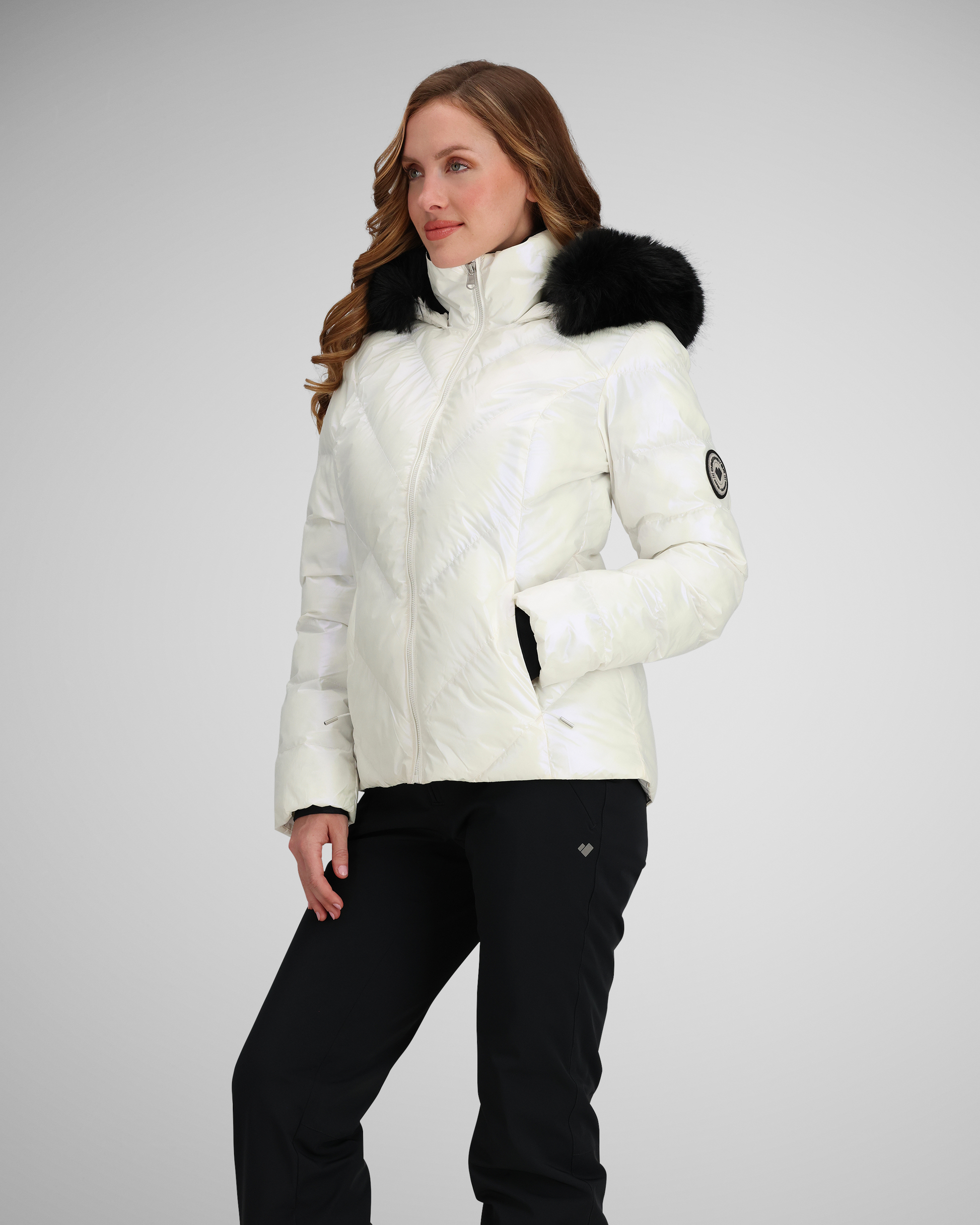 Women's Plus Size Ski Coat, Eye-catching Hailstone Puff