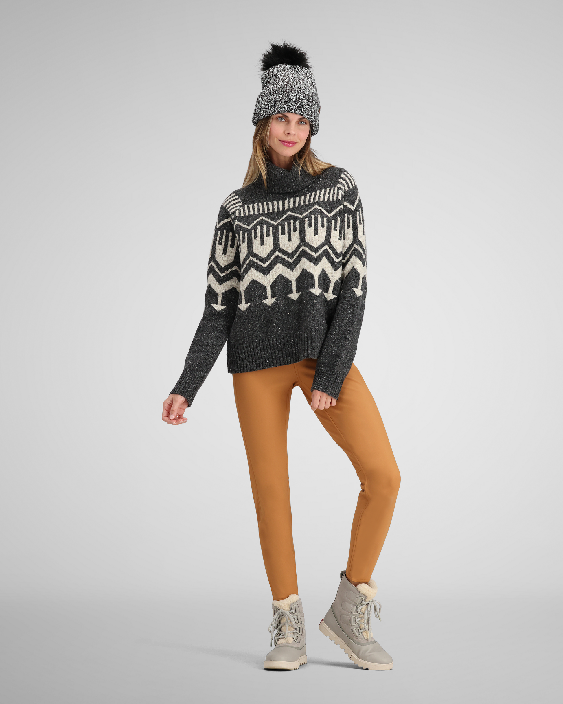 Willow & Root Pointelle Knit Sweater - Women's Sweaters in Chamoir