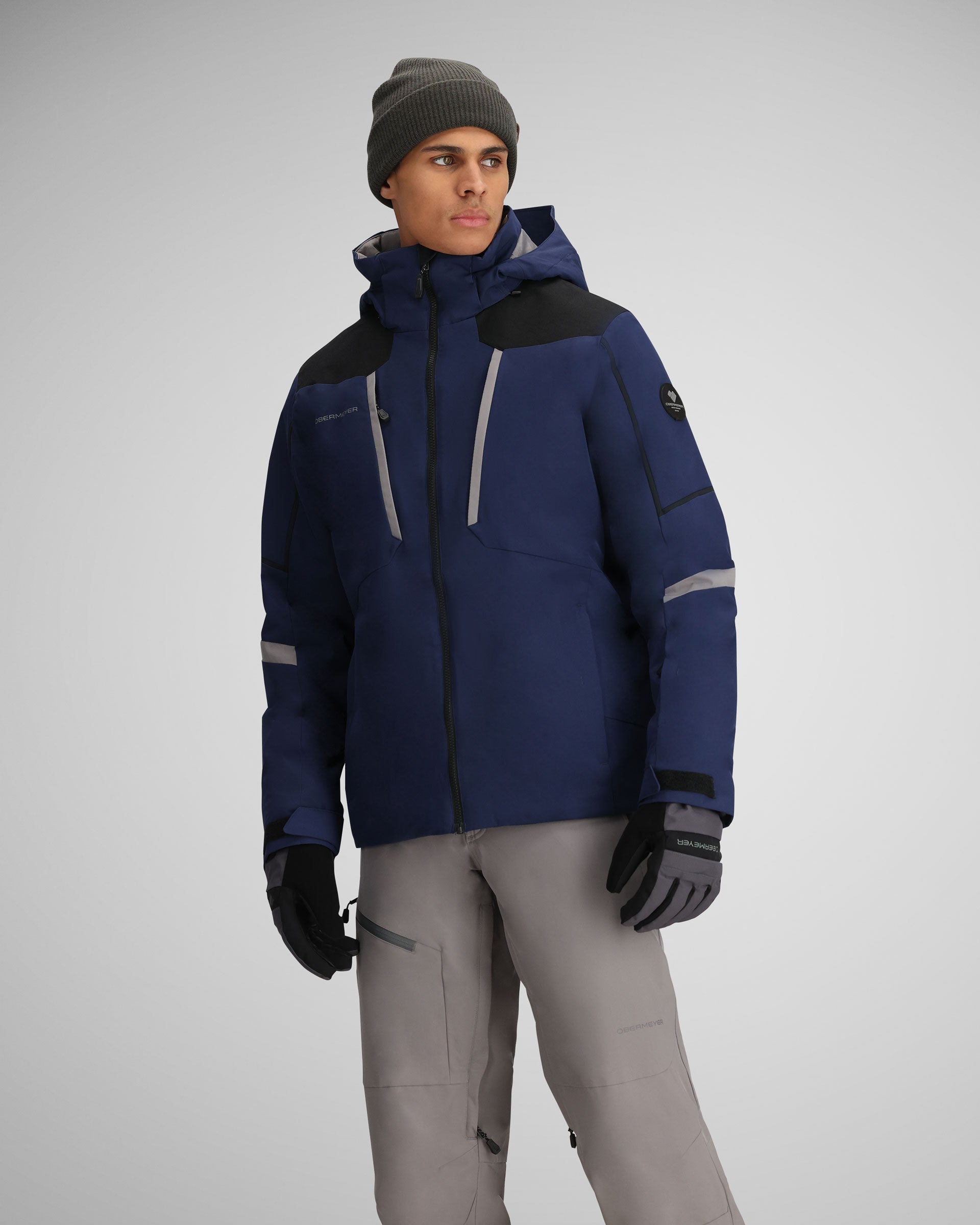 Navy ski jacket best sale