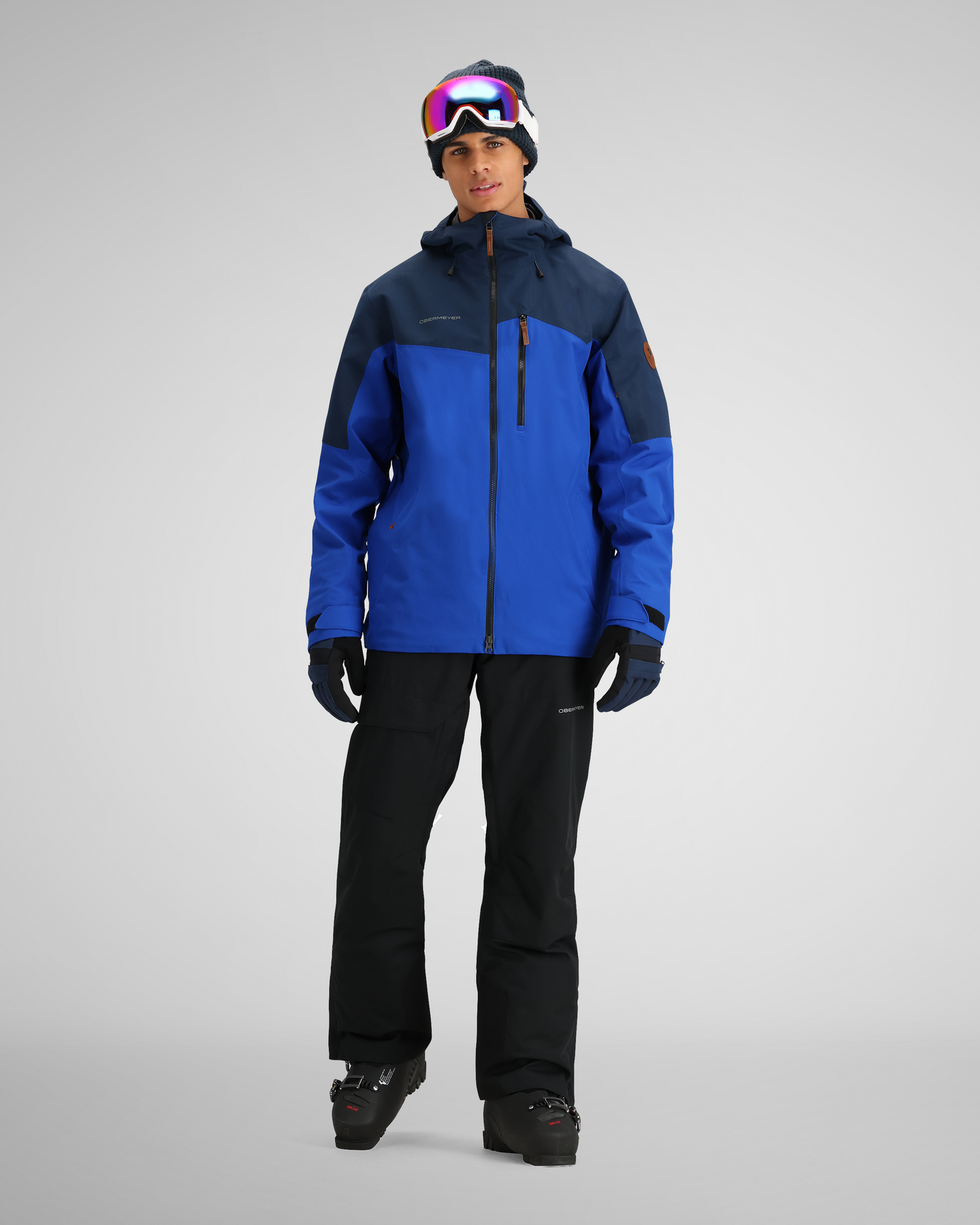 OBERMEYER HAYDEN Adjustable Hooded Ski Winter Men’s Coat PULLOVER Zip BUTTON