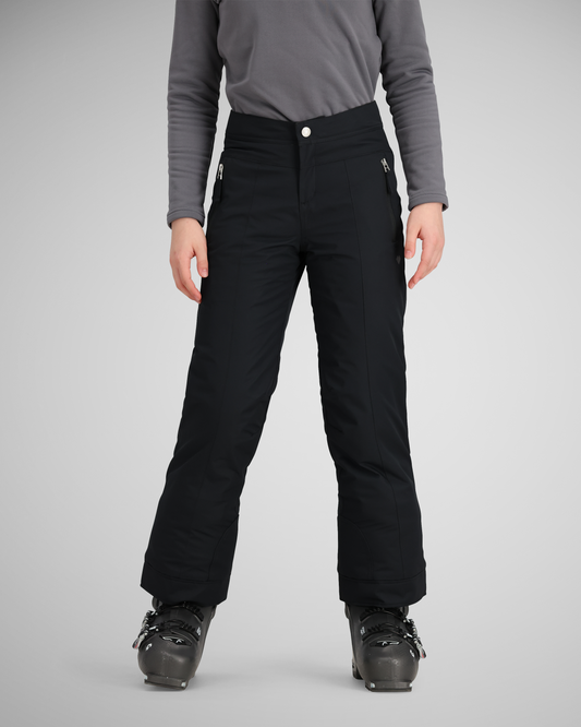 Girls black top snow pants