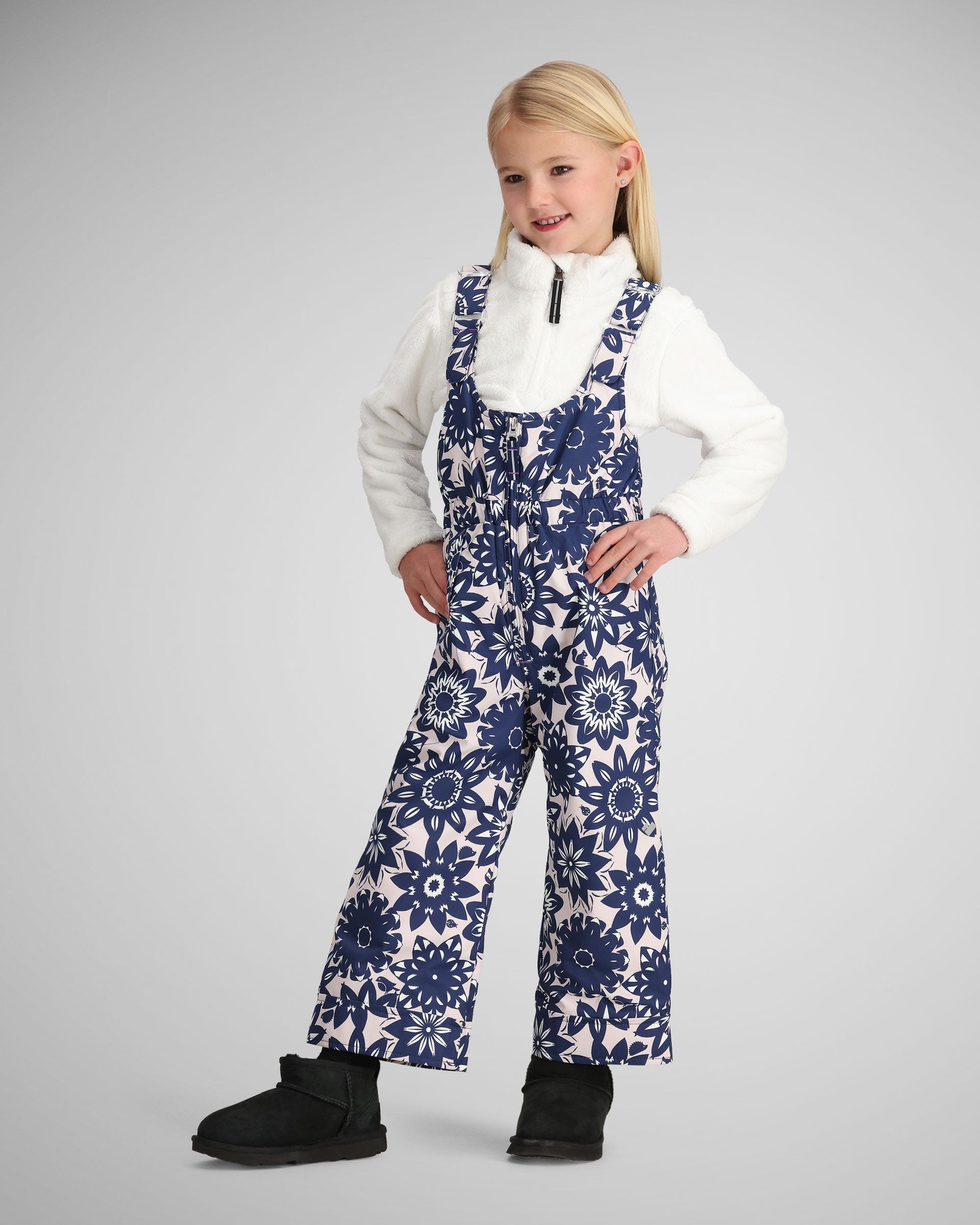 New Obermeyer kids size 4 blue (unisex) snow online overalls bib w/I-Grow System