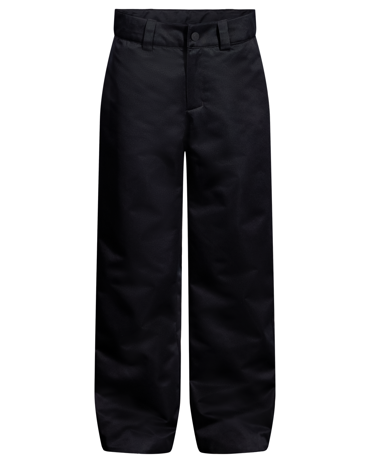 
Black wide-leg work pants shown flat against a solid white background.